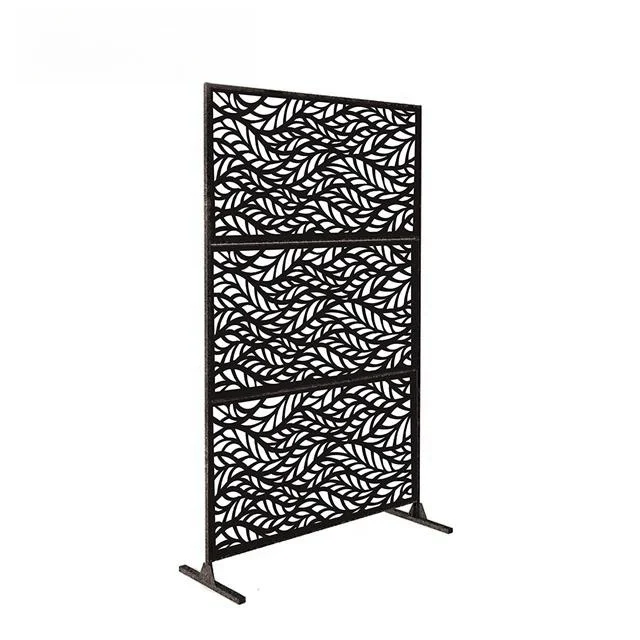 leaf garden doors wall balcony decorative laser cut fence metal panel design sheet