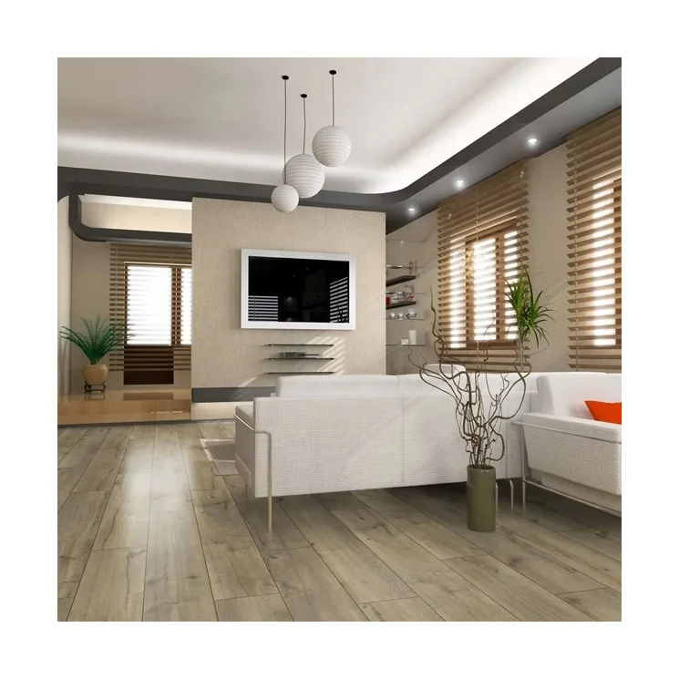 12mm Thick Antique Non Slip HDF Fireproof Laminate Flooring