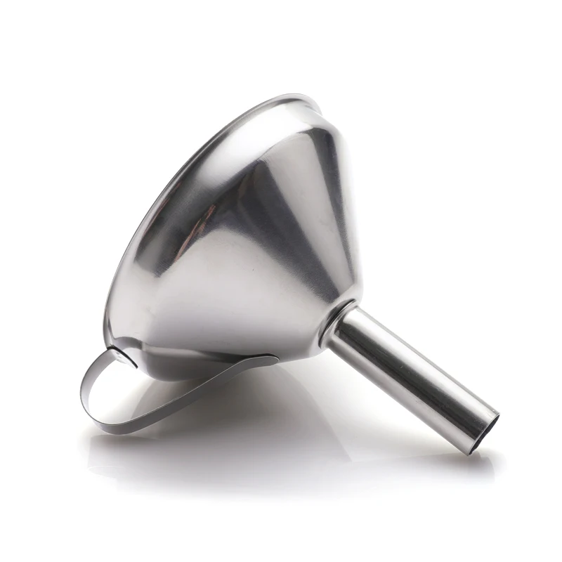 Factory Wholesale Stainless SteelPremium Quality Kitchen Tool Oils Liquid Metal Funnel With Filter
