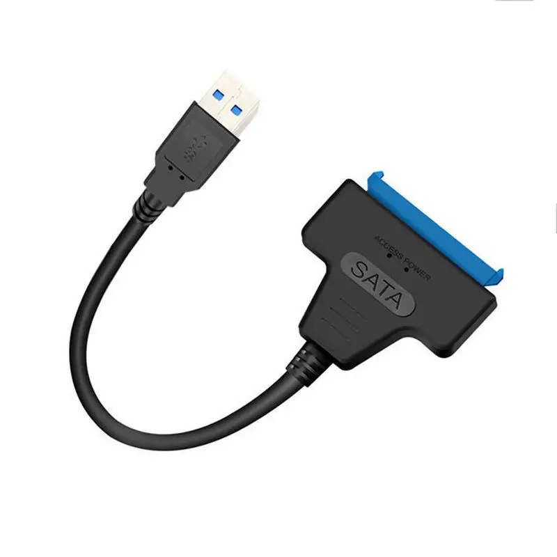 High Speed Black Data 2.5 Inch SSD HDD Hard Disk USB 3.0 Sata  To Hard Drive Adapter USB 3.0 Sata Cable