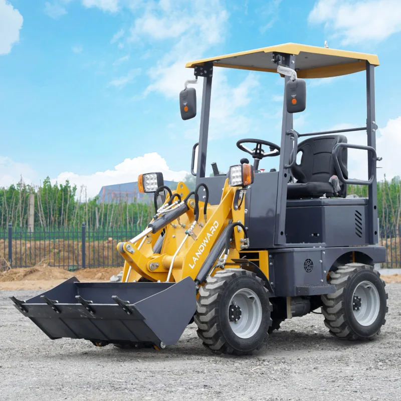 Electric Wheel Loader Zero Emission Front End Loader 12V Battery Wheel Mini Loader For Sale
