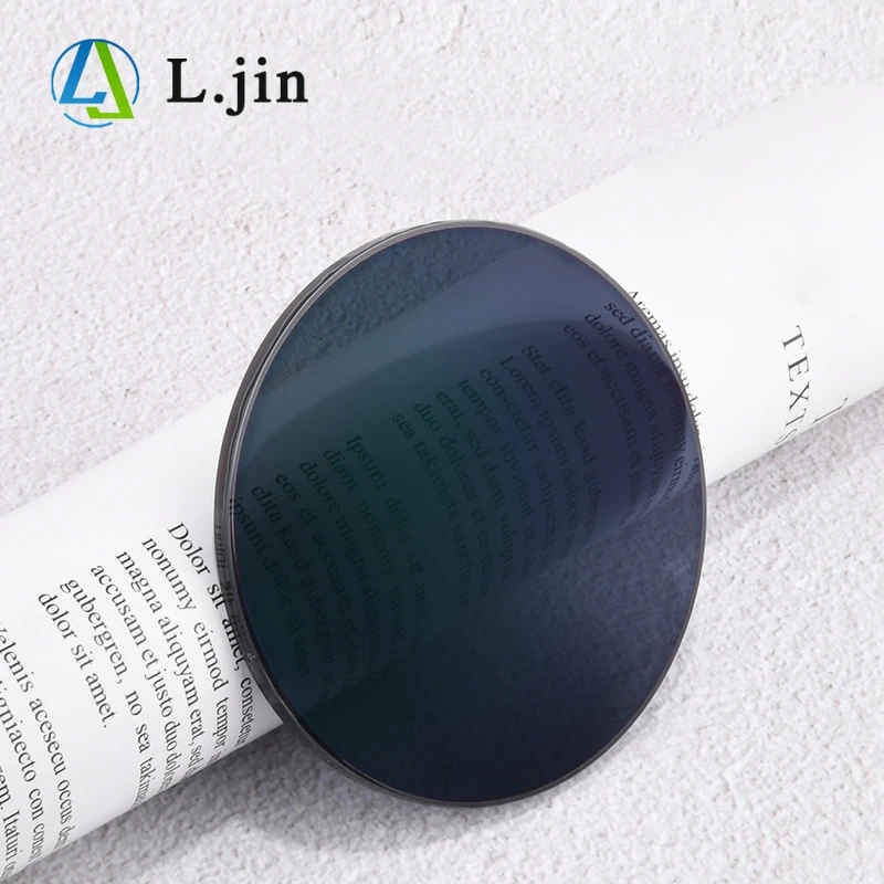 Eyewear wholesale 1.56 Index Photogrey Blue Block UV420 Anti Reflection Protection AR HMC Coating Prescription Optical Lenses
