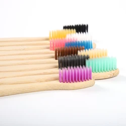Eco Friendly Castor Oil 100% Biodegradable Natural 4 Pack Soft Bristle Toothbrush Bamboo