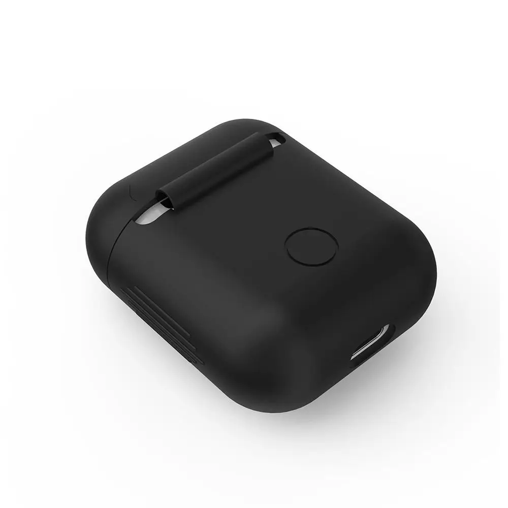 Силиконовые наушники чехол Защитная пленка для Apple AirPods Беспроводные с микрофоном Air стручки шкуры