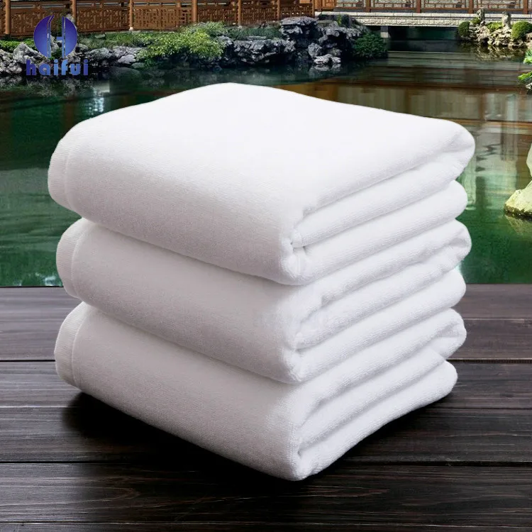 Manufacturer Customized Jacquard Logo White Hotel Spa Terry Face Hand Bath Towel Sets 100% Combed Cotton Bath Mat