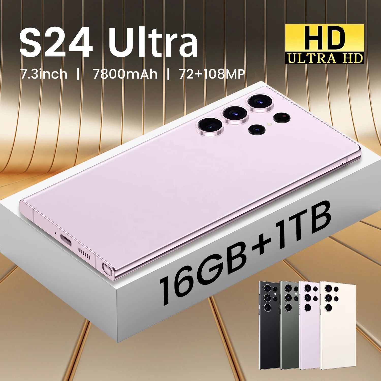 Android 13.0 S24 ultra smart camera music mobile phone 7.0inch screen game playing era 5g factory direct sales in stock