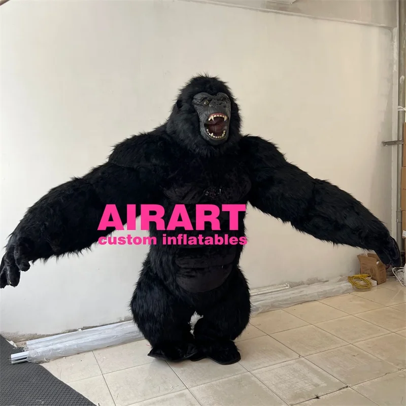 High Quality Inflatable Long Plush Gorilla Inflatable Gorilla Costume
