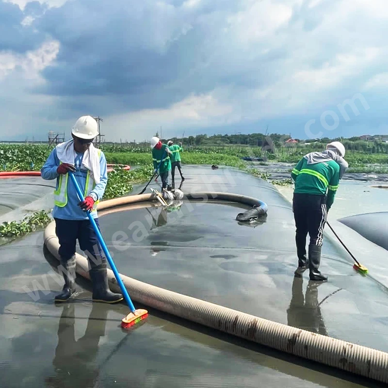 Customized 100% Virgin HDPE Geomembrane ASTM GM13 1.5mm Waterproof Impermeable Plastic Sheet White Blue Anti-UV Feature Liners