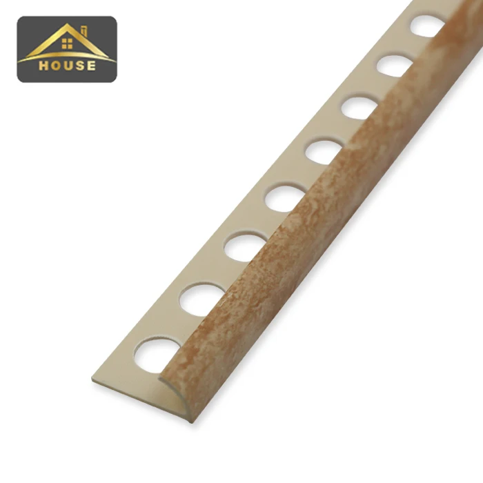 Foshan FSF Free sample Round opened Shaped PVC different color Tile Trim for corner and wall decoration