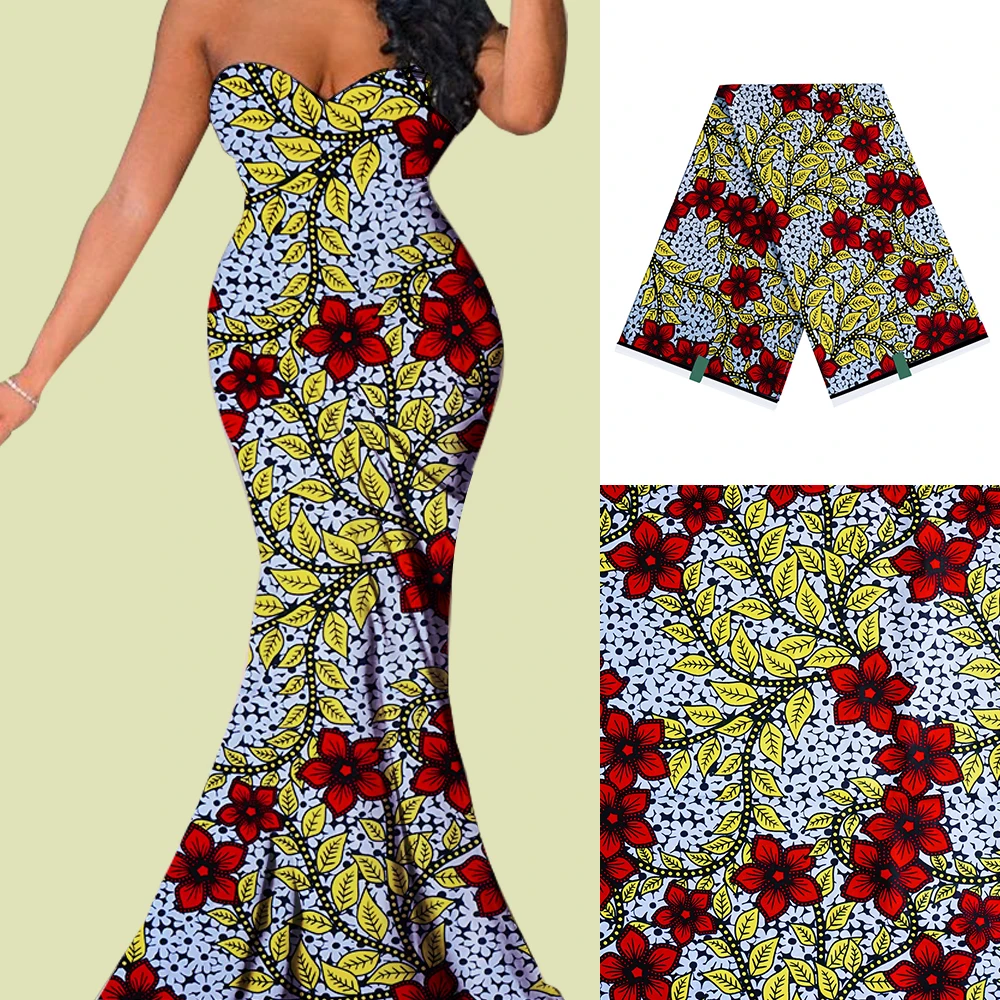 100% Cotton Soft Batik Guaranteed Vertiable Original African Real Wax Fabric Ankara Wax Prints Fabric