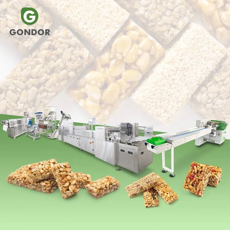 Snack Granola Pressing Chocolate Fruit Make Machine Protein Maker Automatic Cereal Bar Production Line For