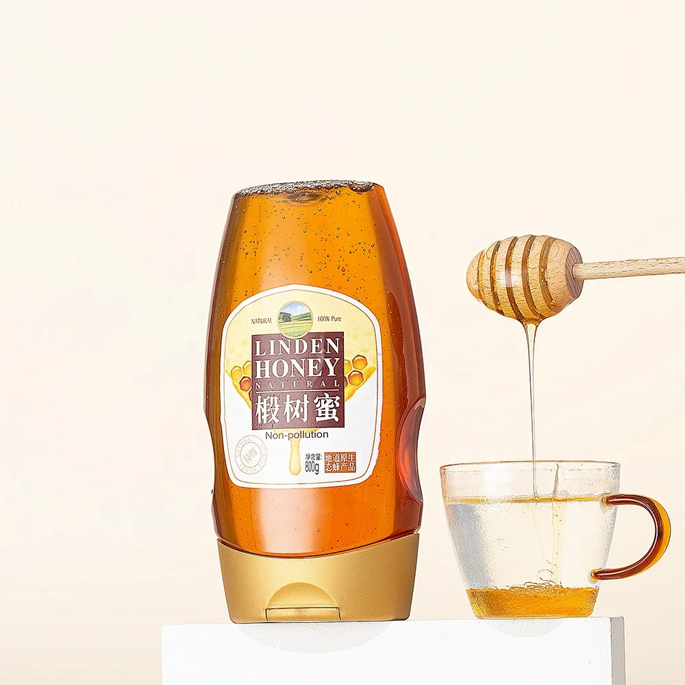 Wholesale plastic transparent honey squeeze bottles plastic bottles for honey packaging honey bottle packaging