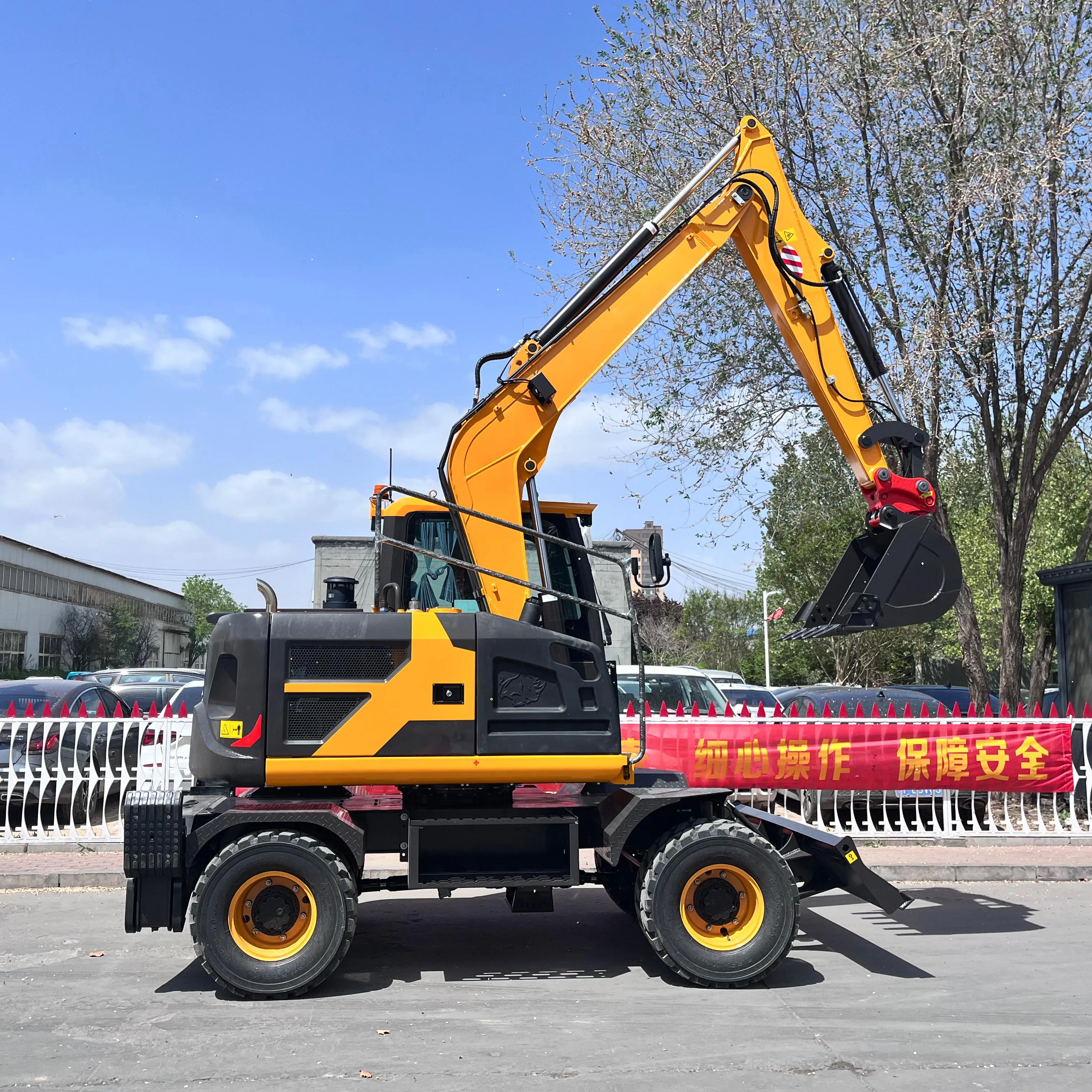 China II emission Wheel excavator 7 ton 8 ton 9 ton 10 ton Chinese excavator