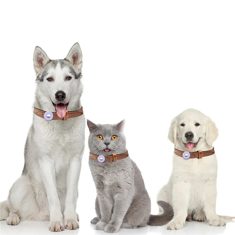 cat dog airtag protective sleeve gps retainer collar silica gel airtag case waterproof pet collar protective