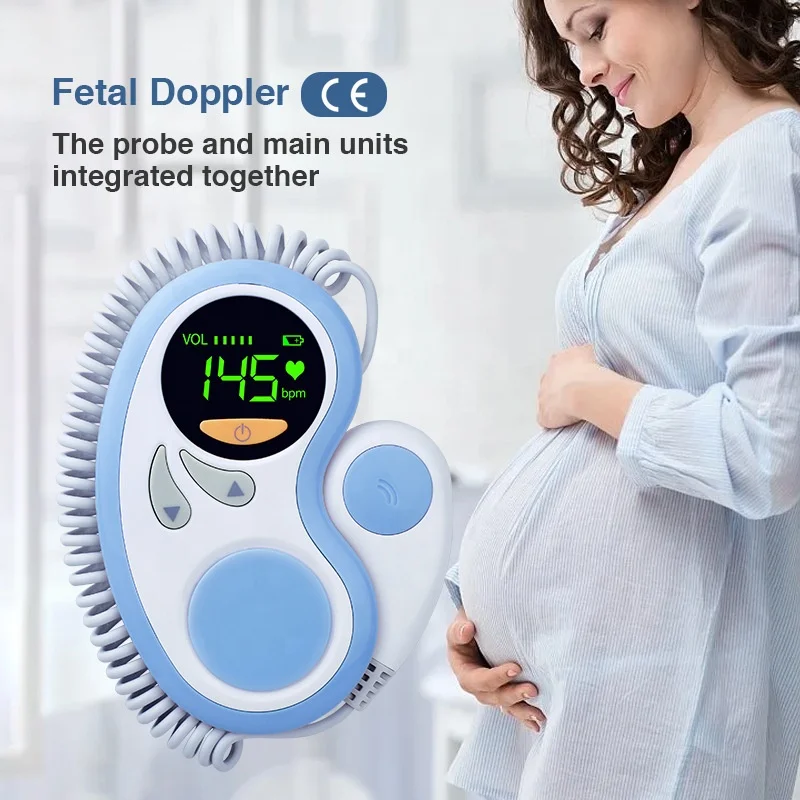 Factory Doppler fetal monitor mini fetal doppler ultrasound fetal doppler baby heart monitor for pregnancy