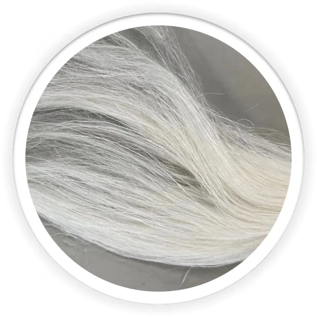 
2000nm white uncottonized hemp fiber sliver for wool blend spinning 
