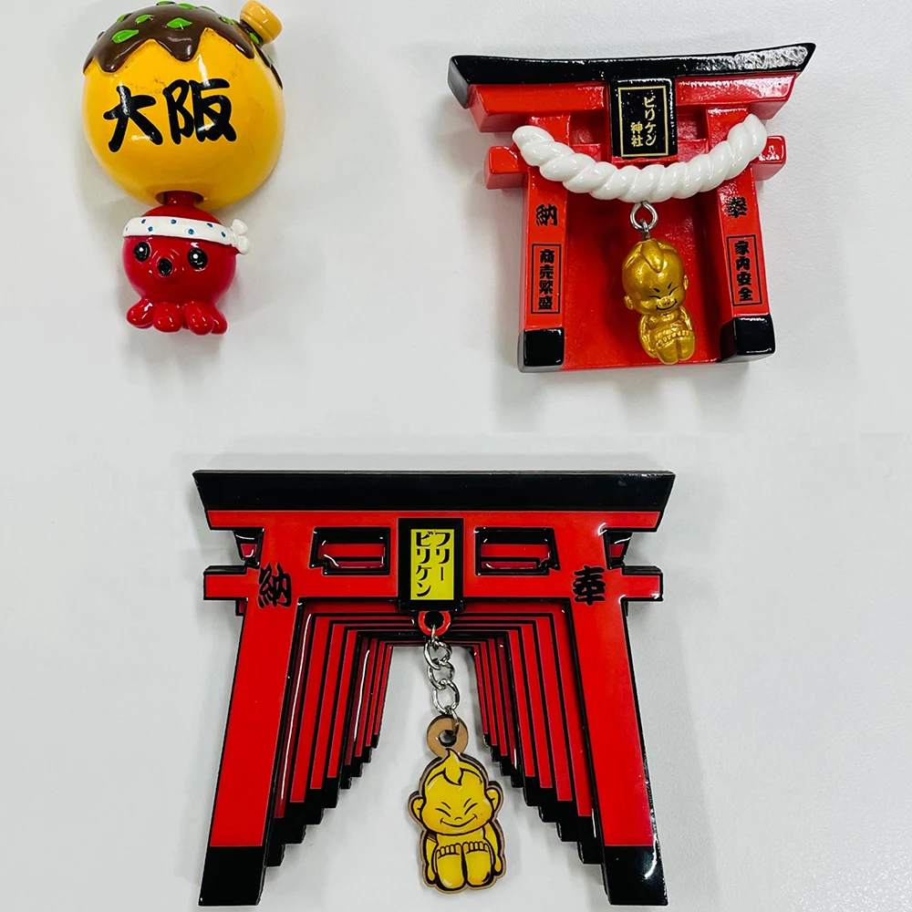 Metal 3d strong souvenirs fridge magnet for different tourists