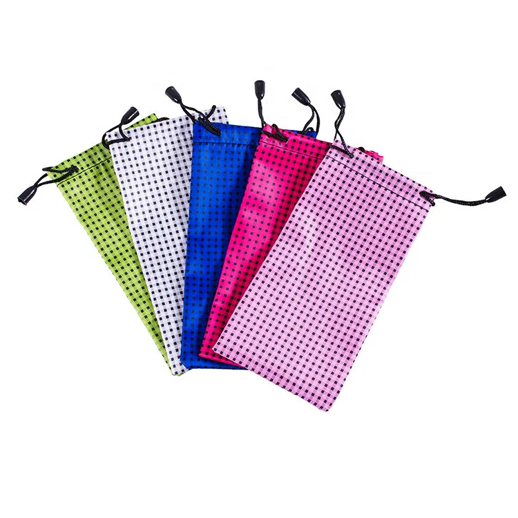 GB10 Cheap Sunglasses Drawstring Glasses Pouch Microfiber Bag Wholesale