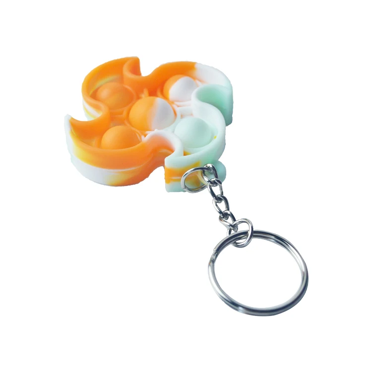 Newest Design Windmill Shape Bubble Stress Relief Fidget Keychain Pop Toy
