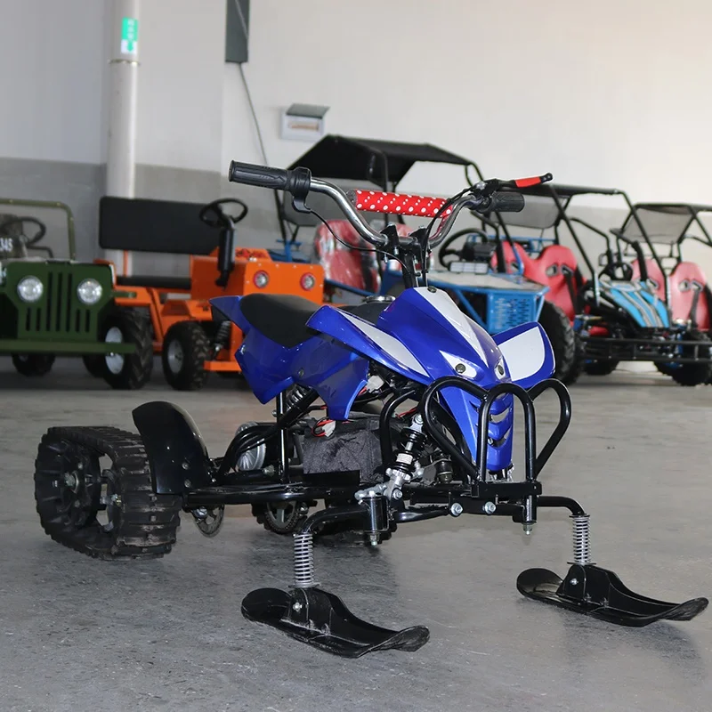 Playground Equipment Children Electric Snow Bike Sledge Snowmobile With Brakes Sledge Skating Scooter