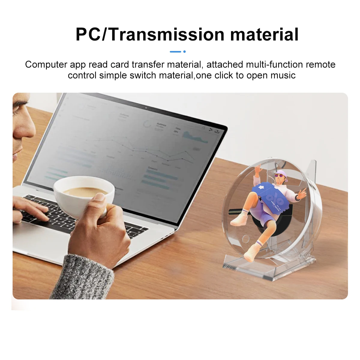 5.12 inch desktop holographic projector fan full color advertising 3D holographic fan portable LED