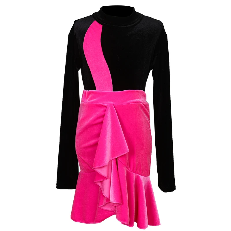 New Arrivals Women Professional Latin Dance Dress Female Sequin Tassel Dancing Performance Skirts Flapper Party Costumes