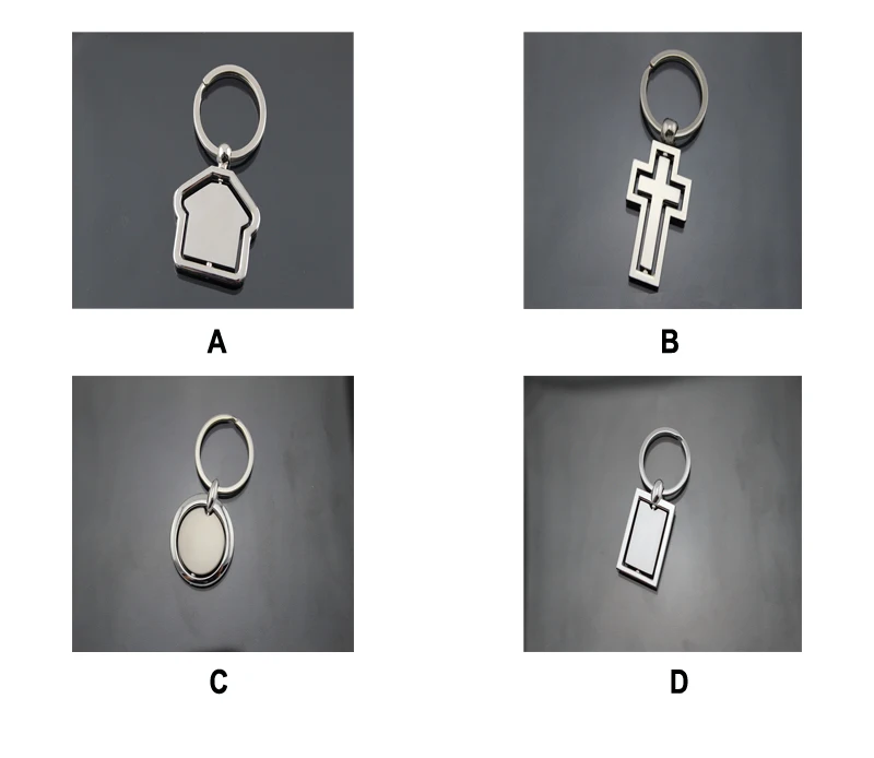 Metal Keychain Gift Fashion Cross Keychain Rotatable Custom LOGO