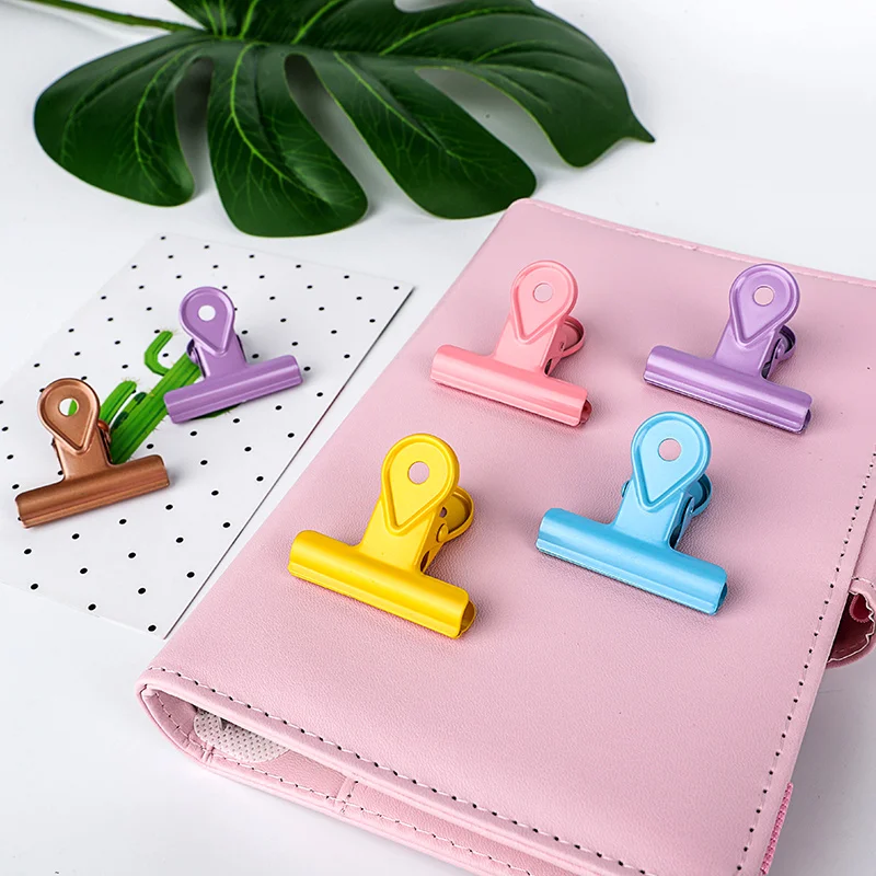 Popular 40mm 50mm wholesale office electroplated brass customised metal bulldog clips