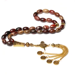 Islamic tasbih stone 33 turkish prayer beads oval size 8*12mm muslim rosary misbaha Ramadan Eid gift tesbih tasbeeh
