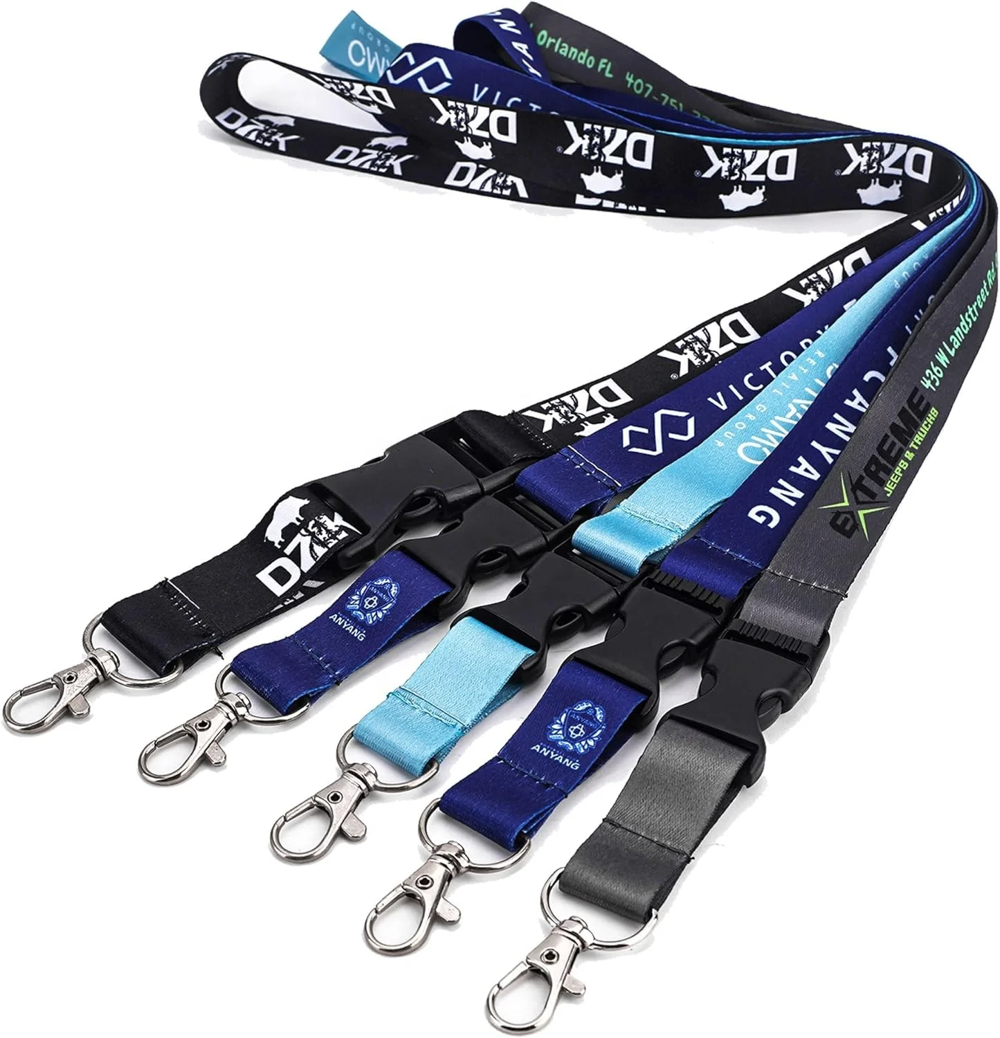 Custom Logo Dye Sublimation Polyester Keychain Lanyard Wholesale Neck Lanyard Strap
