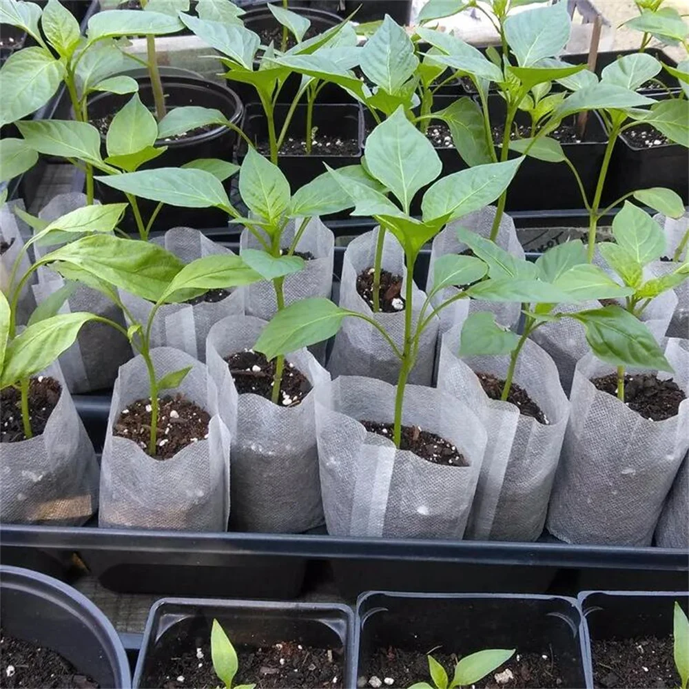 Seedling Growing Planter Planting Pots Non Woven Nursery Bag Grow Bags to Vegetable Flower 7*9cm