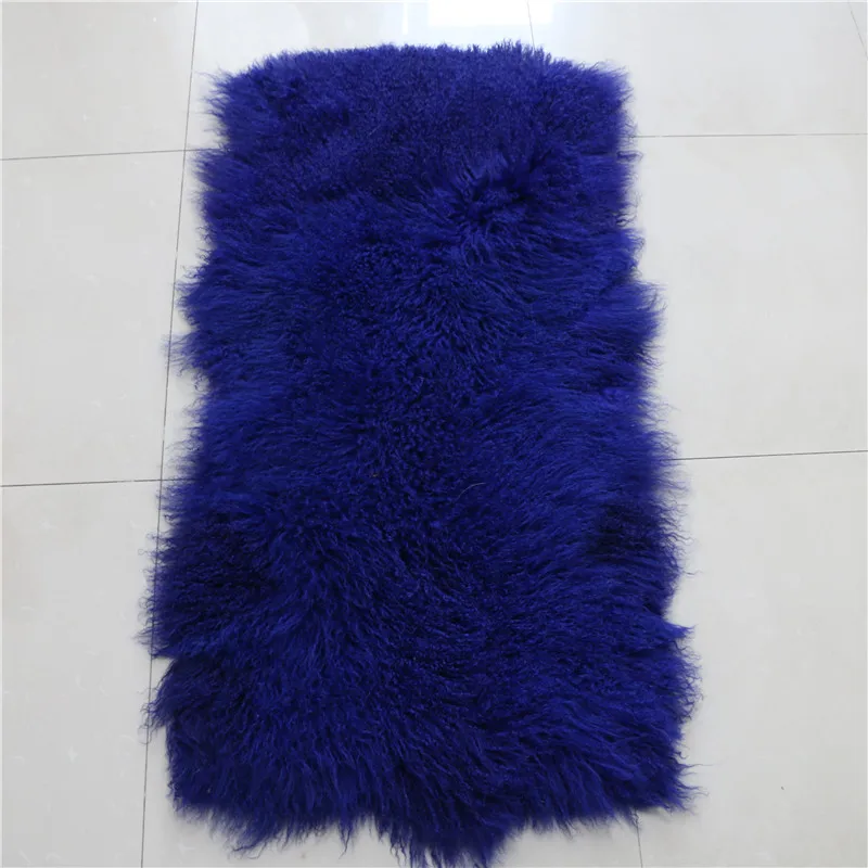 
Curly sheep fur skin long hair mongolian Lamb fur tibet Goat Skin Blanket 