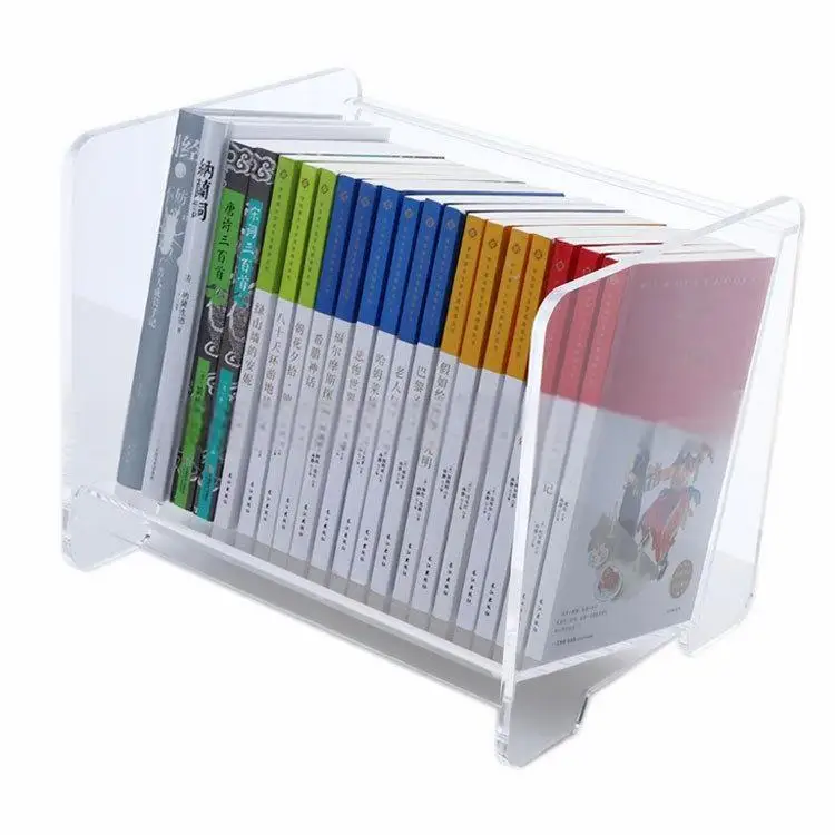 Acrylic Simple Reading & Drawing Bookstand Home Desk Bookshelf Storage Shelf Creative Standing Type for Students