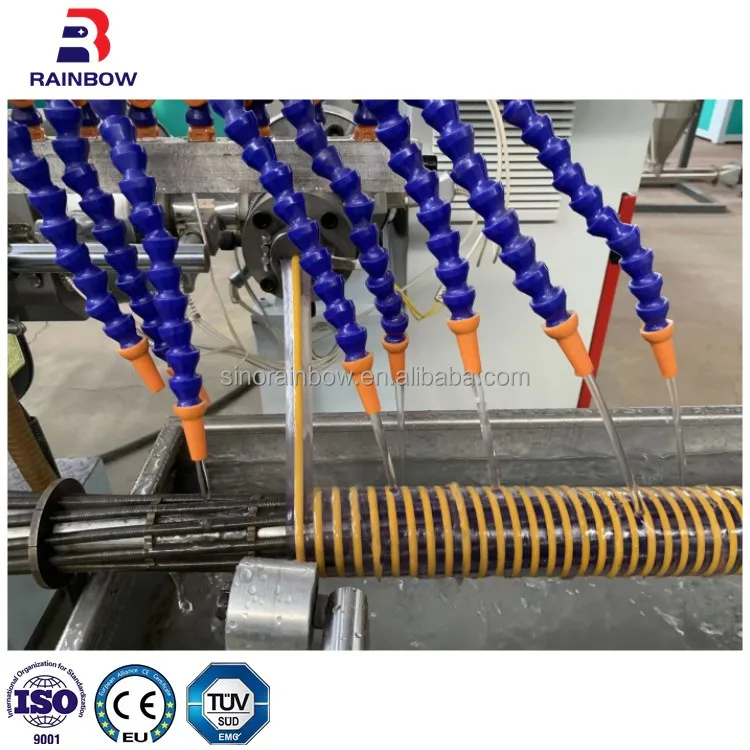 PVC Spiral Reinforced Suction Discharge Hose Pipe Making Machine PVCSuction Tube Production Line