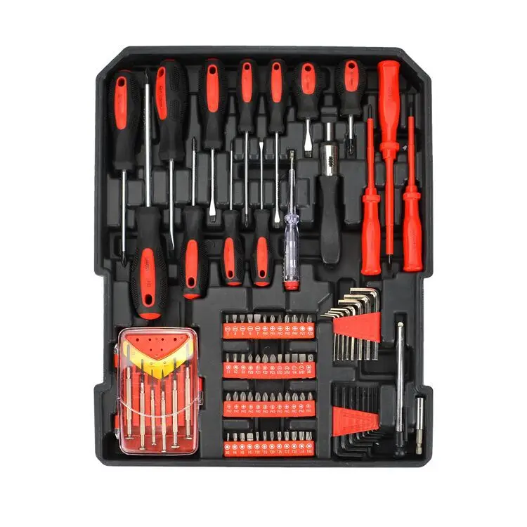 New Household Trolley 499-Piece Combination Tool Set Ratchet Open-End Wrench Hardware Tool Box