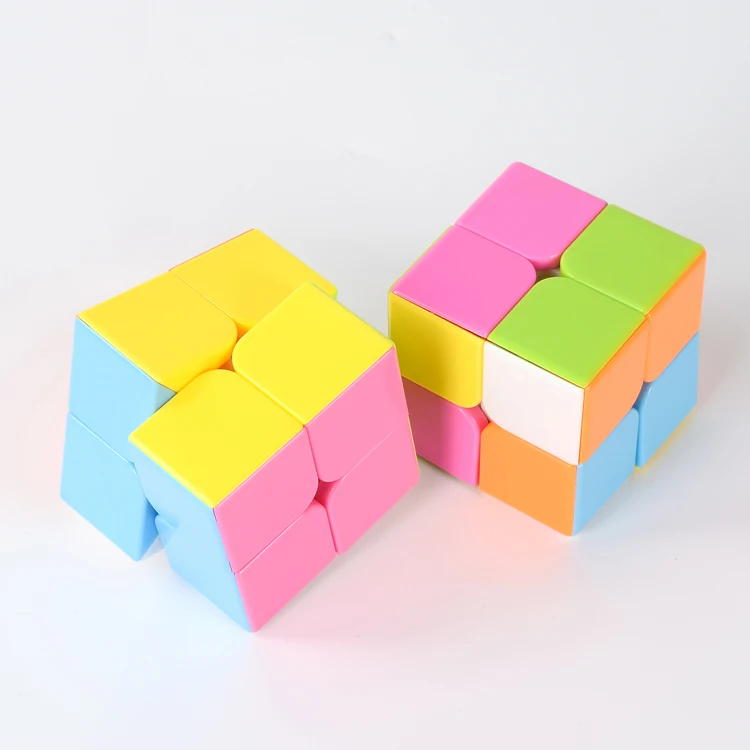 Professional Magic Cube High Speed Plastic 2x2x2 Manufacturer Toy OEM Rectangle ABS CMYK Magic Cubes Custom Designs Cartoon Toy