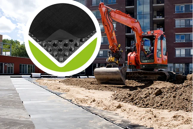 Dimpled Waterproof Drainage Board Construction Plastic Sheet HDPE Drainage Board Dimple Membrane Drain Mat