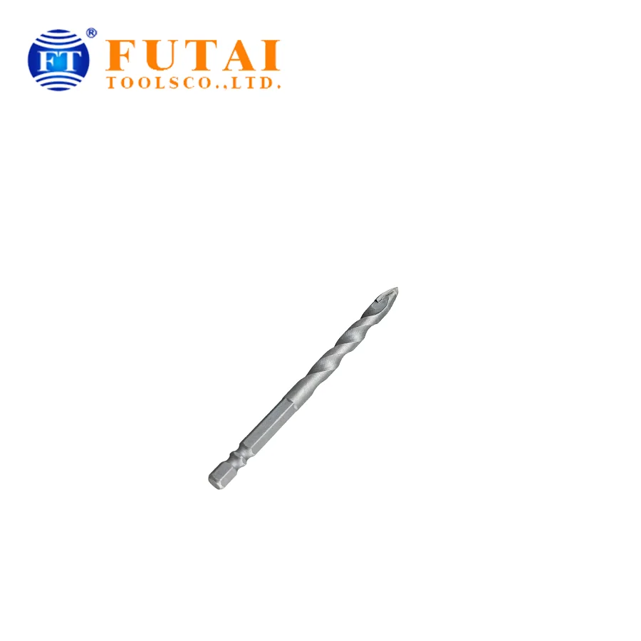 Fu Tai Drill Bits Customization Carbide Tip Hex Shank Ceramic Glass Tile Hole Drill Bits for ceramic glass marble stone