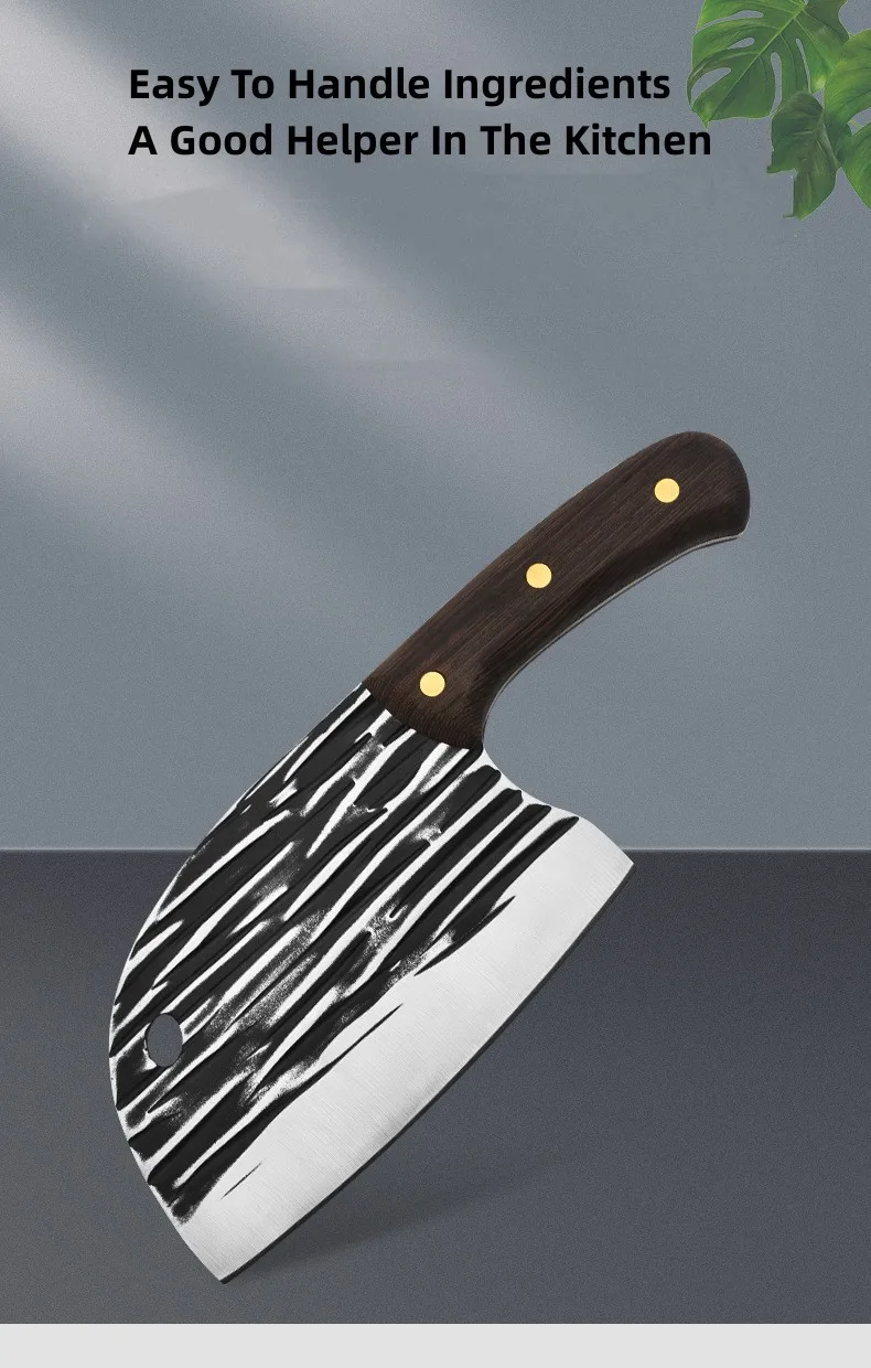 Hot Sell Hammered Pattern Sharp chopping butcher chef kitchen knife For Meat Vegetable Japanese Kitchen Knife