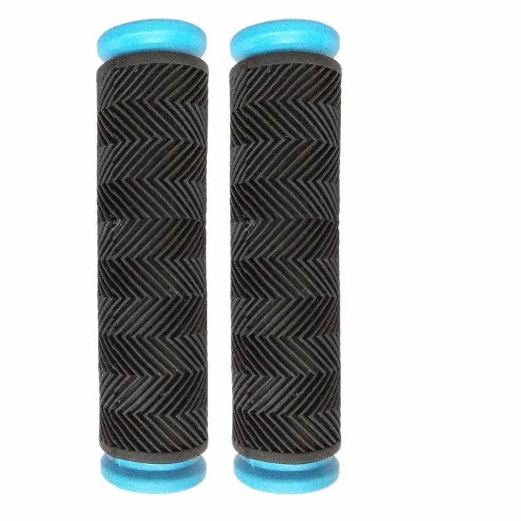 Two-Color Bicycle Handlebar Grips Mountain Bike Rubber & Watergrain Folding Road Bike Strollers Dead Flying Bikes