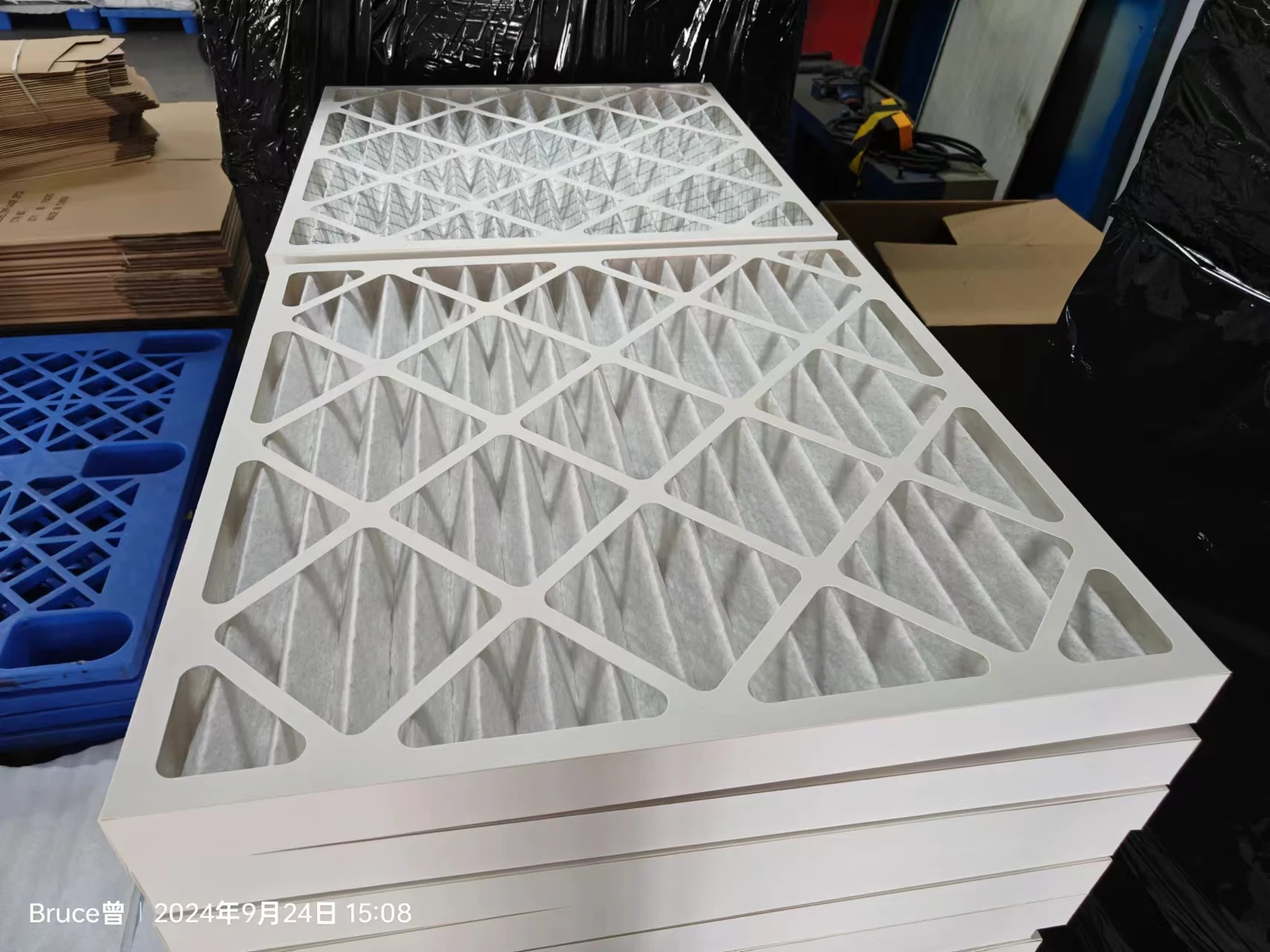 24x24x2 воздушный фильтр MERV 8 Пылезащитная плиссированная печь HVAC AC для camfil
