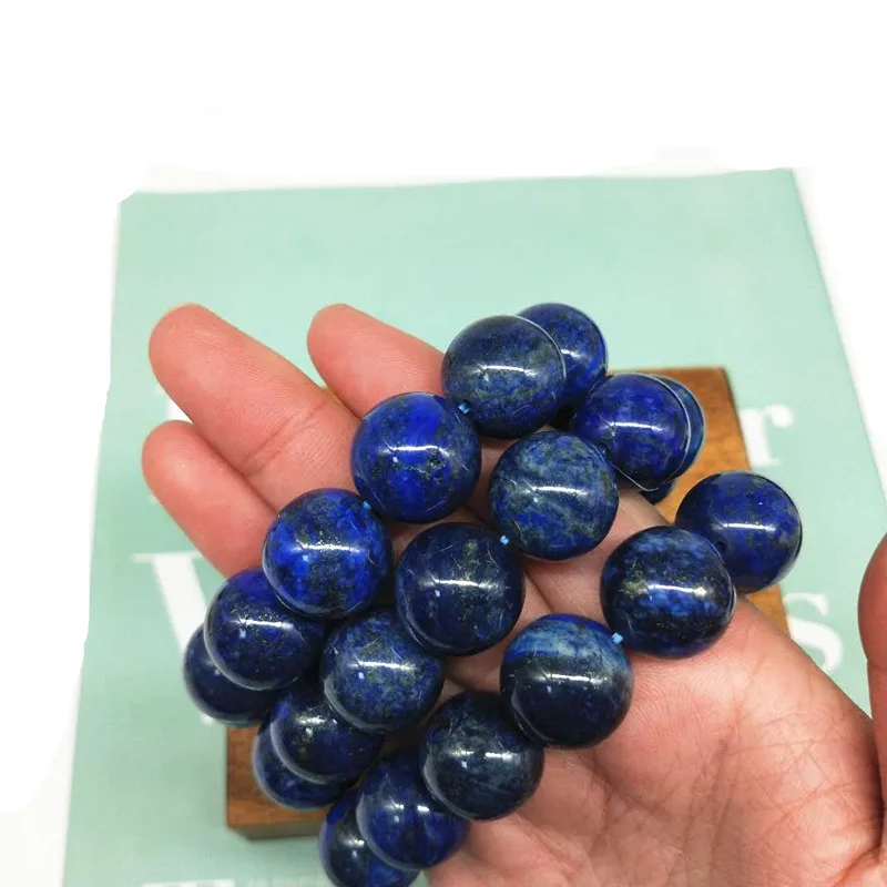 Оптовая продажа, браслет из натурального кристалла, лазурит, рейки, лечебный браслет из бисера с кристаллами для мужчин, украшение фэн-шуй