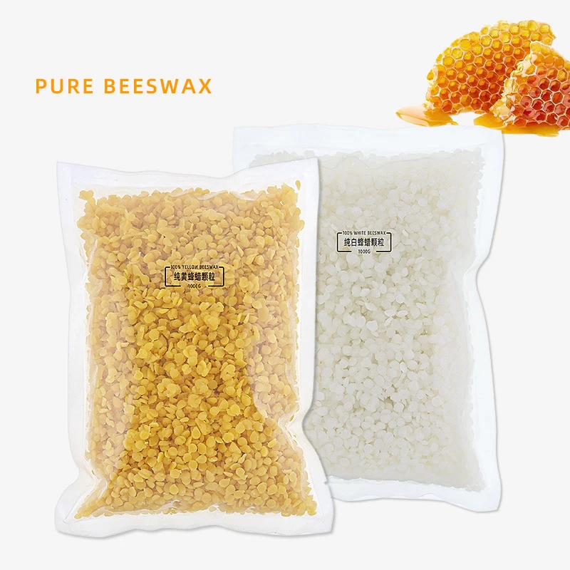 Pure Beeswax Lip Balm Handmade Soap Beeswax Candles-Natural White Granules Food Grade Home Decoration Christmas Easter Occasions