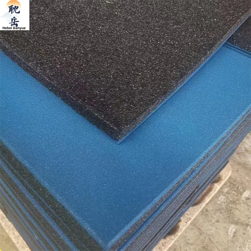 Coloured granular EPDM high quality rubber gym flooring mats tile rolls for gym school playgrounds