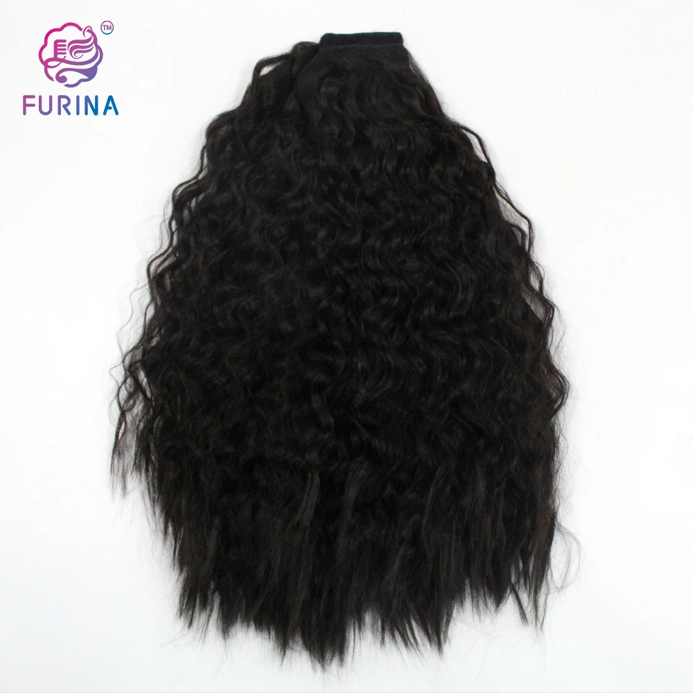 2023 Fashion Gray Blonde straight Clip on Hairpiece Extensions Pony Tail High Temperature Fiber Synthetic Hair Claw Ponytails