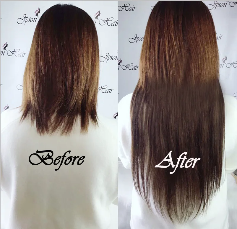 Factory Wholesale Price Flap on Hair Extensions with Plastic Line One Piece Clip in Hair Extensions