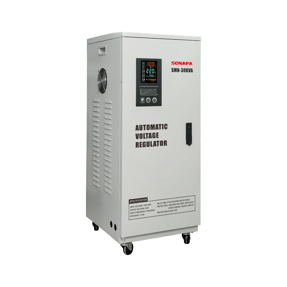 Digital Automatic Voltage Regulator SMN-30KVA Servo-motor Type Single Phase AC220V Automatic Voltage Stabilizer