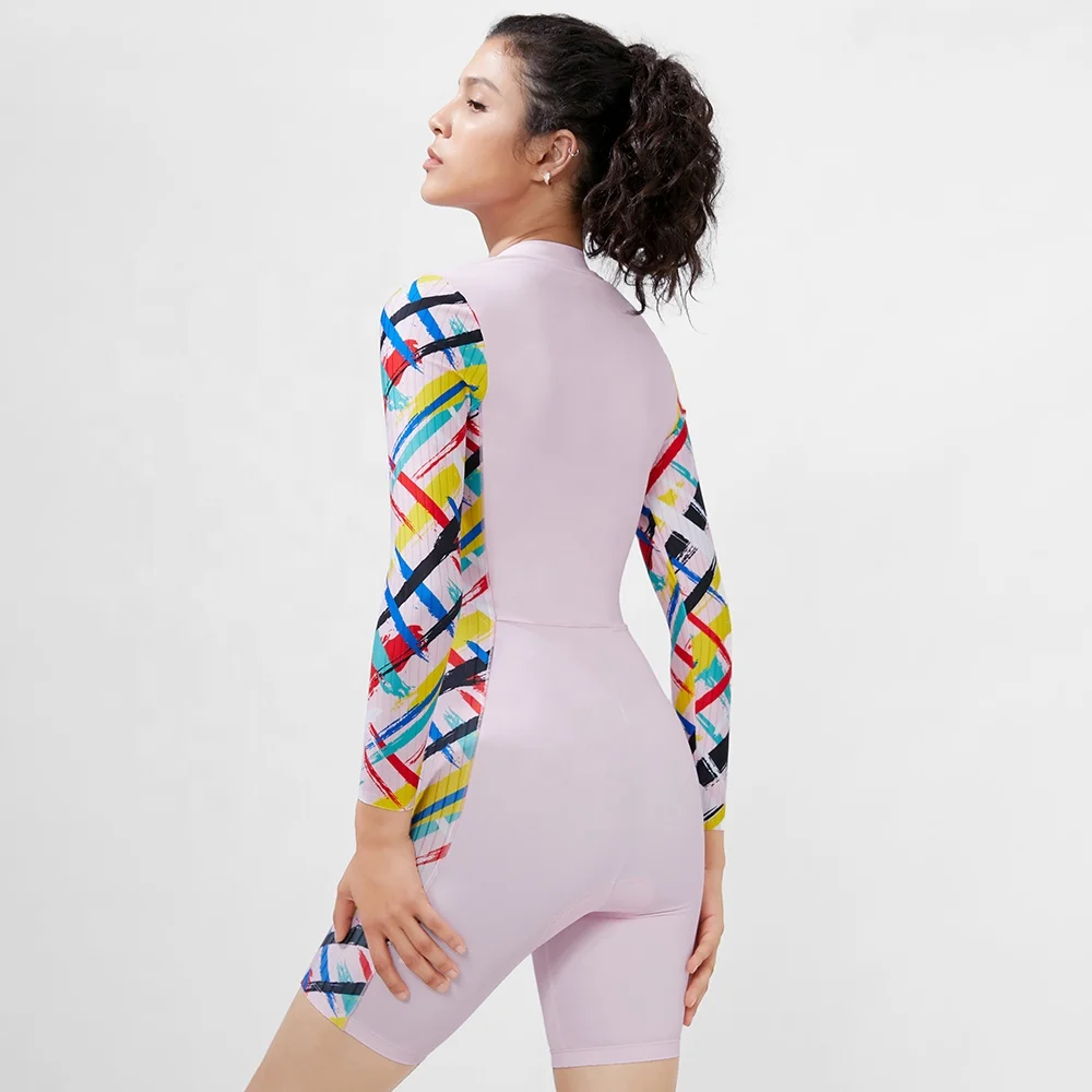 HOSTARON Long Sleeve Cycling Clothing Pink Bike Wear Running Swimming Triathlon Clothing