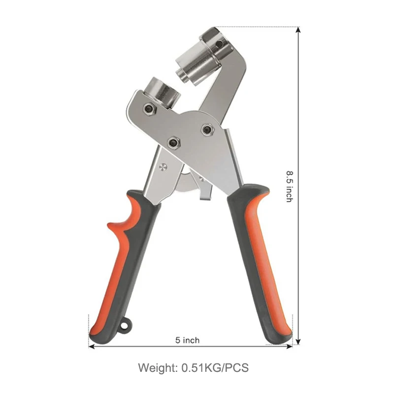 Portable Effortless Handheld Installation Eyelets Button Pliers Leather Rivet Buckle Inner Size 6/8/10 mm Metal Hole Hand Tools