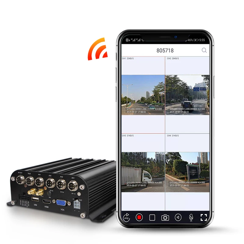 Factory Wholesale Multifunctional H.265 HD 1080P 4 Channels HDD Mobile DVR